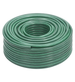 Tuyau d'arrosage avec jeu de raccords vert 0,6" 100 m PVC