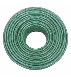 Tuyau d'arrosage avec jeu de raccords vert 0,6" 100 m PVC