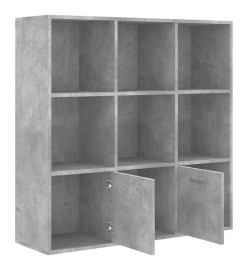 Bibliothèque Gris béton 98x30x98 cm Aggloméré