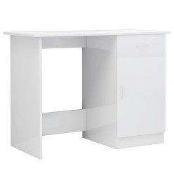 Bureau Blanc brillant 100 x 50 x 76 cm Aggloméré