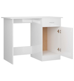 Bureau Blanc brillant 100 x 50 x 76 cm Aggloméré