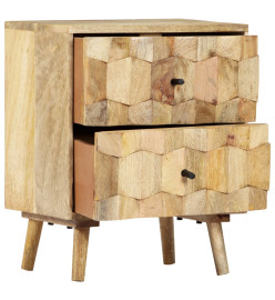 Table de chevet 40x30x50 cm Bois de manguier massif