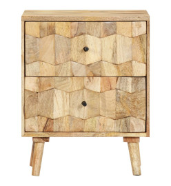 Table de chevet 40x30x50 cm Bois de manguier massif