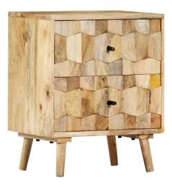 Table de chevet 40x30x50 cm Bois de manguier massif