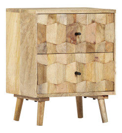 Table de chevet 40x30x50 cm Bois de manguier massif