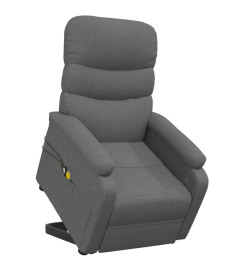 Fauteuil de massage inclinable Gris foncé Tissu