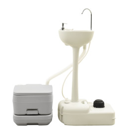 Ensemble de toilette support de lavage des mains réservoir eau