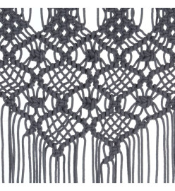 Rideau en macramé Anthracite 140x240 cm Coton