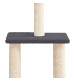 Arbre à chat avec griffoirs en sisal gris foncé 85,5 cm