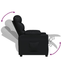 Fauteuil inclinable Noir Similicuir