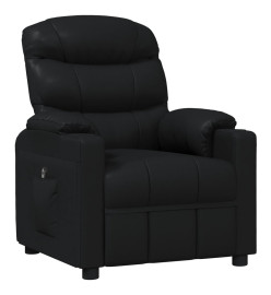 Fauteuil inclinable électrique Noir Similicuir