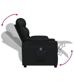 Fauteuil inclinable électrique Noir Similicuir