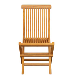 Chaises de jardin pliables 8 pcs Bois de teck massif