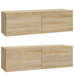 Ensemble de meubles TV 4 pcs Chêne sonoma Bois d'ingénierie