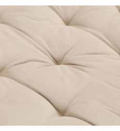 Coussin de plancher de palette Coton 120x40x7 cm Beige