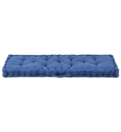 Coussin de plancher de palette Coton 120x40x7 cm Bleu clair