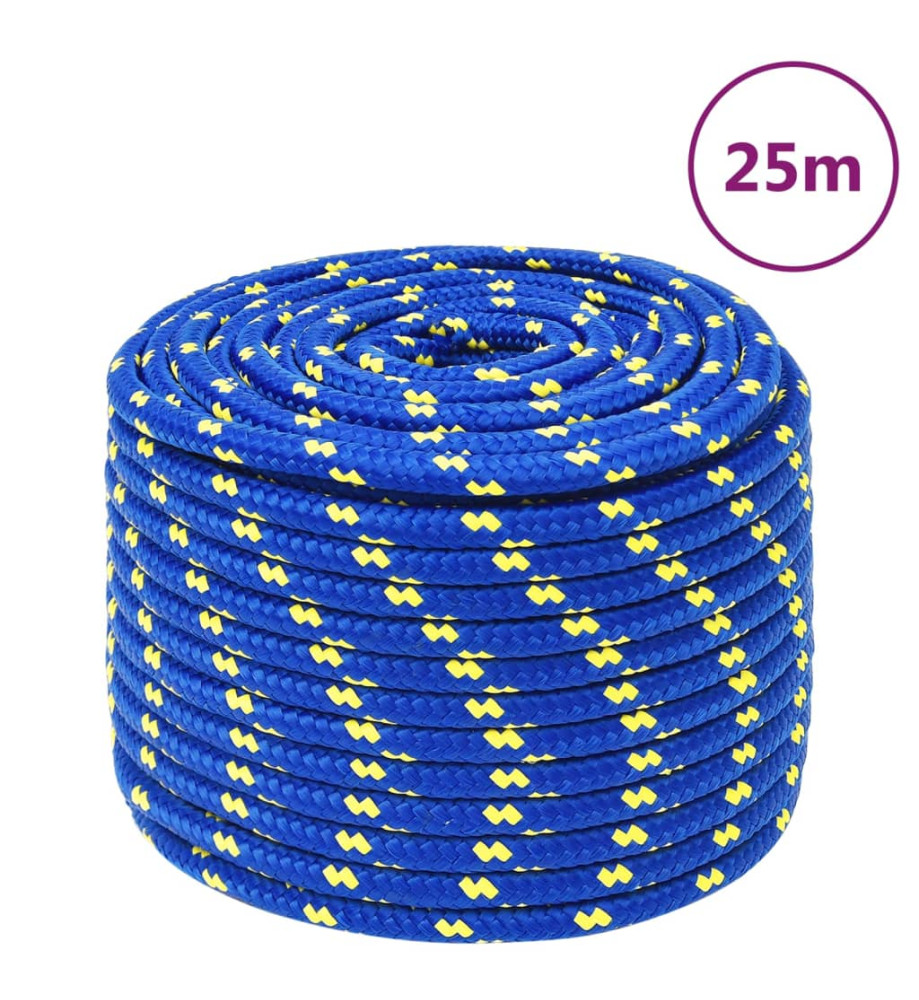 Corde de bateau Bleu 12 mm 25 m Polypropylène