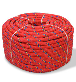 Corde de bateau Polypropylène 8 mm 500 m Rouge