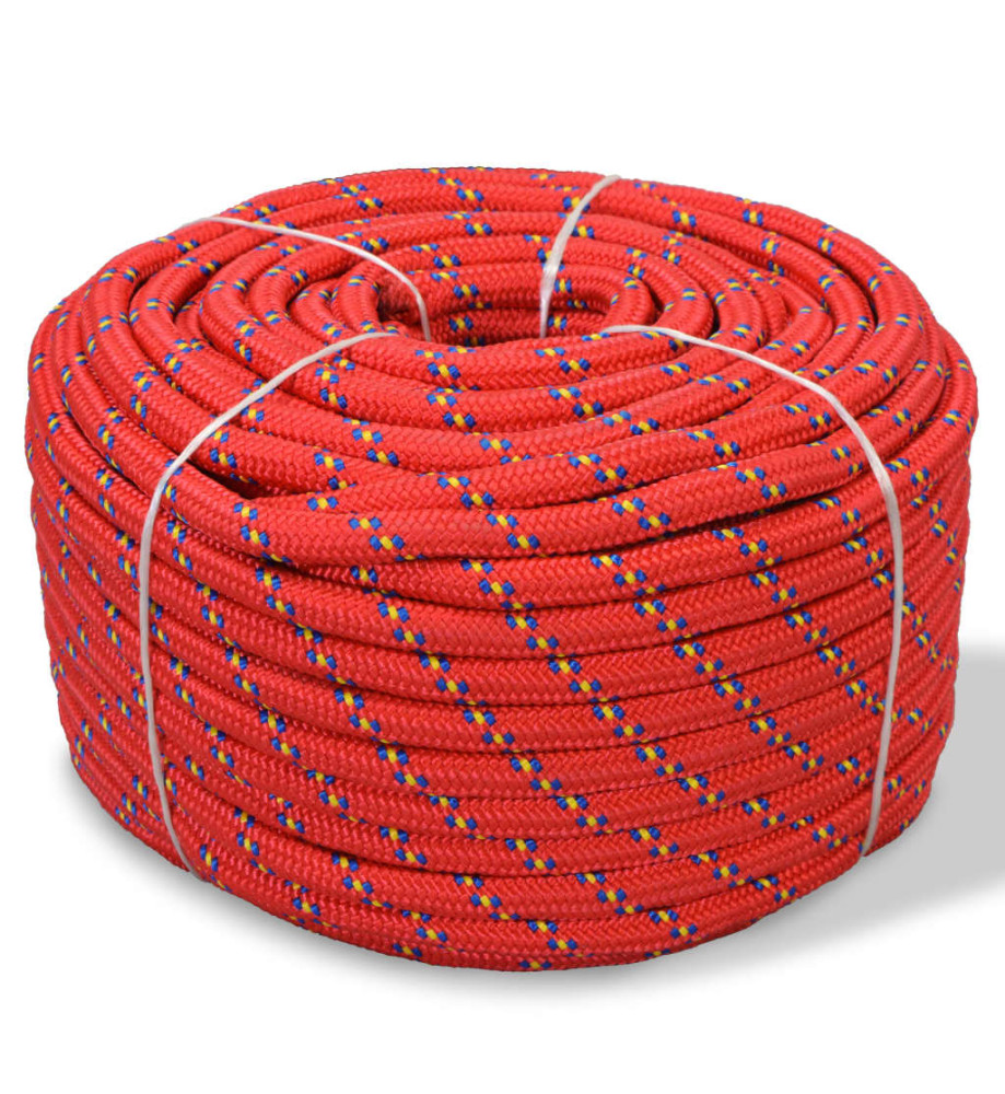 Corde de bateau Polypropylène 8 mm 500 m Rouge