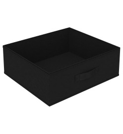 Étagère de rangement avec 4 paniers en tissu Acier Noir