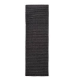 Tapis en sisal pour griffoir noir 80x250 cm