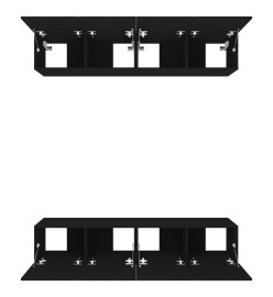 Meubles TV 4 pcs Noir 80x30x30 cm Bois d'ingénierie