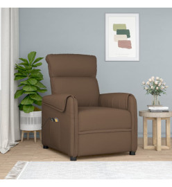 Fauteuil électrique de massage Marron Tissu