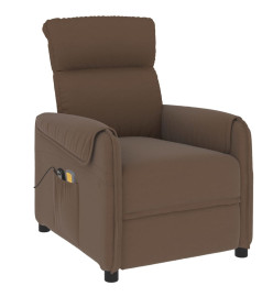 Fauteuil électrique de massage Marron Tissu