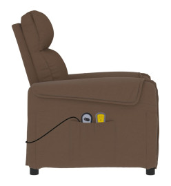 Fauteuil électrique de massage Marron Tissu