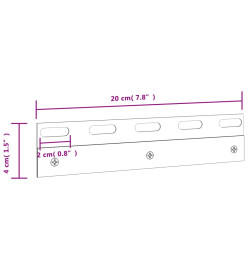 Plaques de connexion 6 pcs argenté 20 cm acier inoxydable