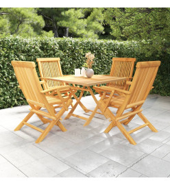 Salon de jardin 5 pcs Bois de teck massif