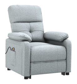 Fauteuil de massage inclinable Gris clair Tissu