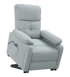 Fauteuil de massage inclinable Gris clair Tissu