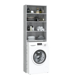 Meuble pour machine à laver Sonoma gris 64x24x190 cm