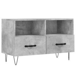 Meuble TV Gris béton 80x36x50 cm Bois d'ingénierie