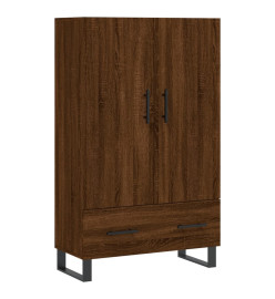 Buffet haut chêne marron 69,5x31x115 cm bois d'ingénierie