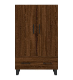 Buffet haut chêne marron 69,5x31x115 cm bois d'ingénierie