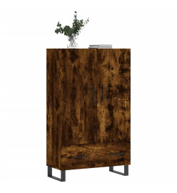 Buffet haut chêne fumé 69,5x31x115 cm bois d'ingénierie