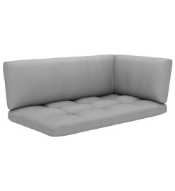 Canapé d'angle palette de jardin marron miel bois pin imprégné