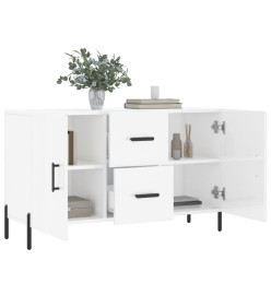 Buffet blanc brillant 100x36x60 cm bois d'ingénierie