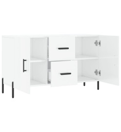 Buffet blanc brillant 100x36x60 cm bois d'ingénierie