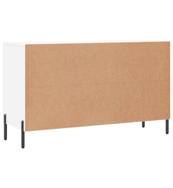 Buffet blanc brillant 100x36x60 cm bois d'ingénierie