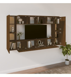 Ensemble de meubles TV 8 pcs Chêne marron Bois d'ingénierie