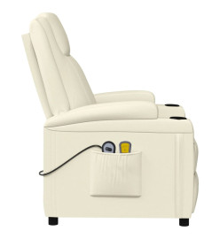 Fauteuil de massage Blanc crème Similicuir