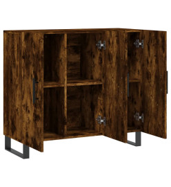 Buffet chêne fumé 90x34x80 cm bois d'ingénierie