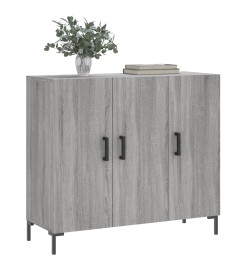 Buffet sonoma gris 90x34x80 cm bois d'ingénierie