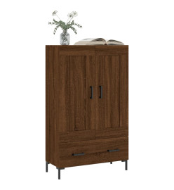 Buffet haut chêne marron 69,5x31x115 cm bois d'ingénierie