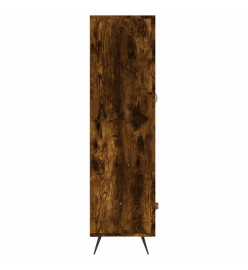 Buffet haut chêne fumé 69,5x31x115 cm bois d'ingénierie