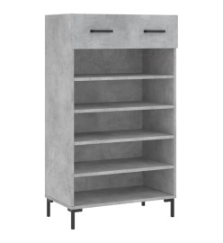 Armoire à chaussures gris béton 60x35x105 cm bois d'ingénierie