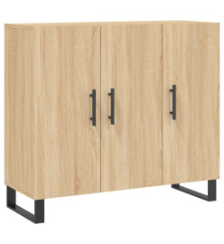 Buffet chêne sonoma 90x34x80 cm bois d'ingénierie